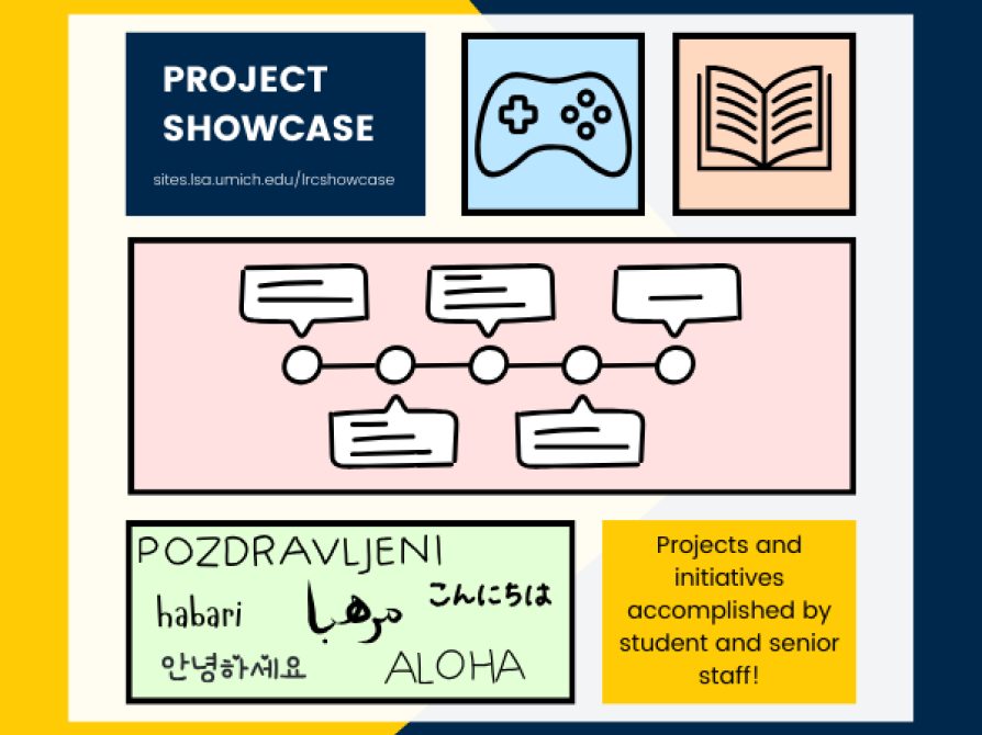 Collage of icons representing project topics