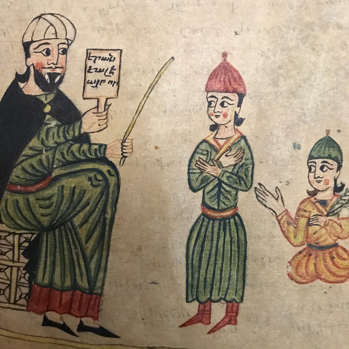 Teaching Armenian in Medieval times by the painter Grigor Khatetsi, Matenadaran MS dated 1417