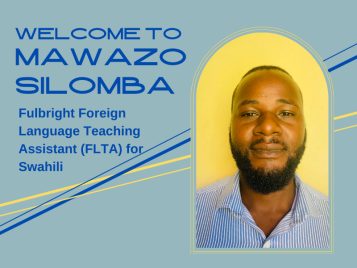 Mawazo's image in a frame with text: Welcome to Mawazo  Silomba, FLTA for Swahili