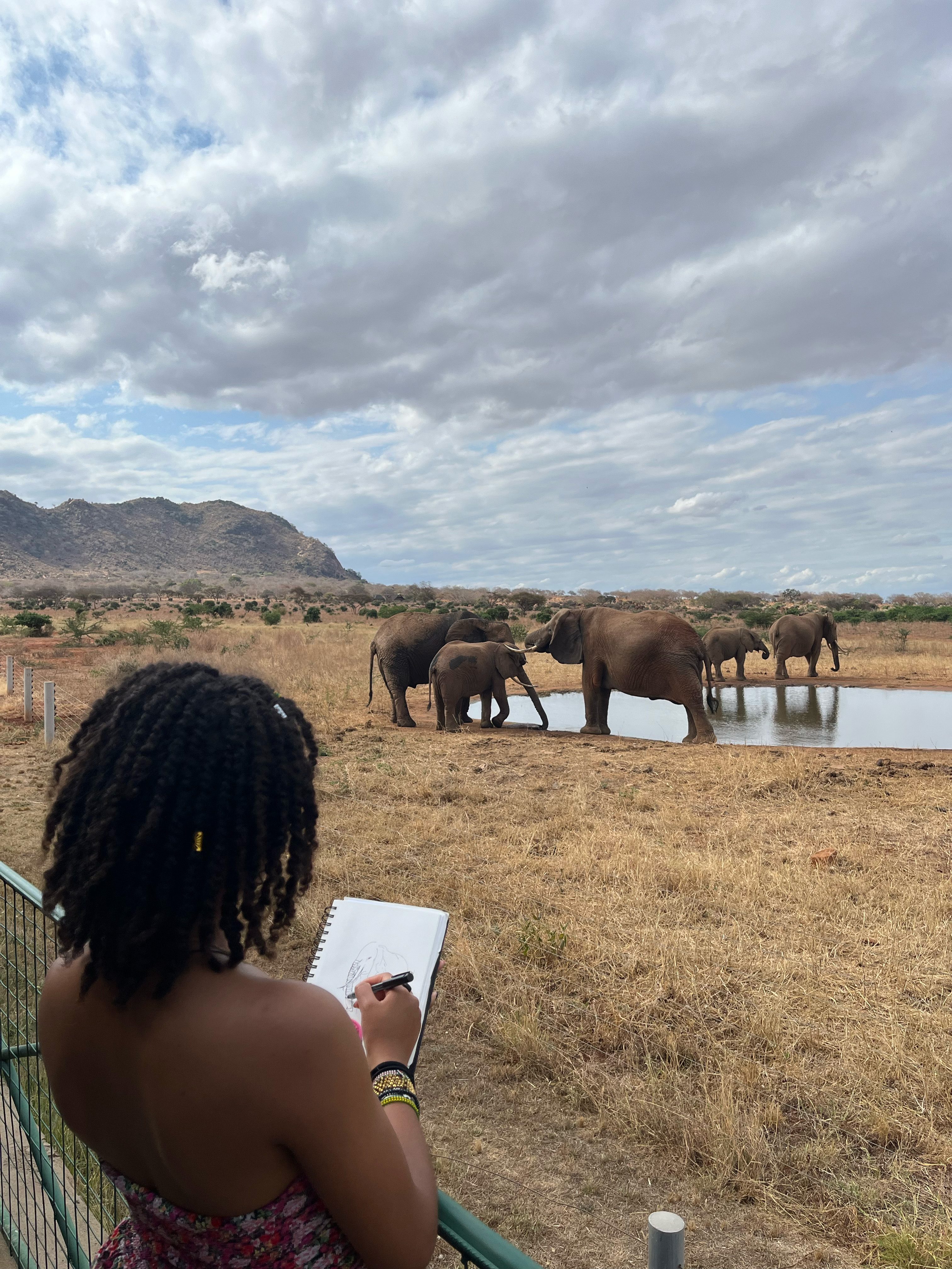 Photo of Elsa Olander during her research in Kenya.