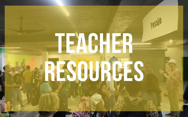 teacher resources tab links to lesson plans, etc.