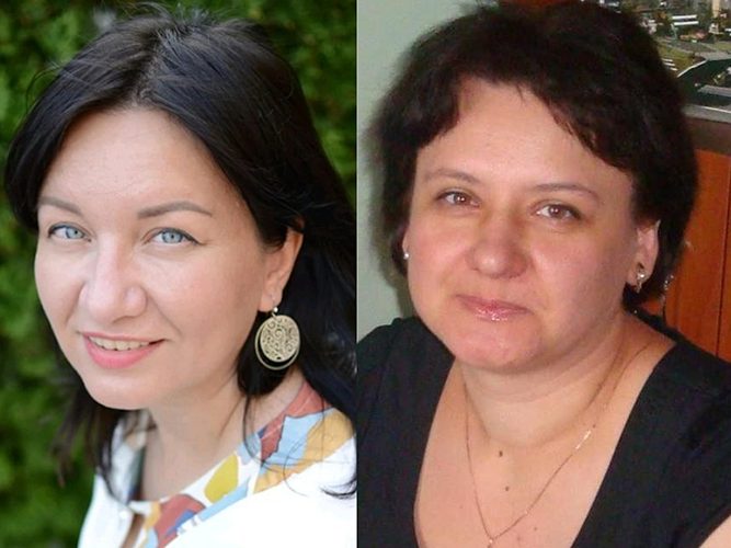 Hanna Shvindina (left) and Halyna Bodnar.