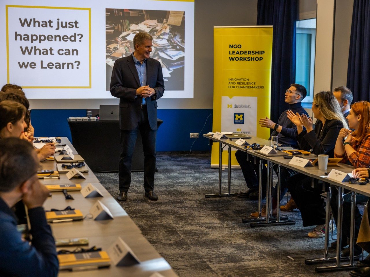 Trainer Frank Carl Schultz leading session on adaptive leadership