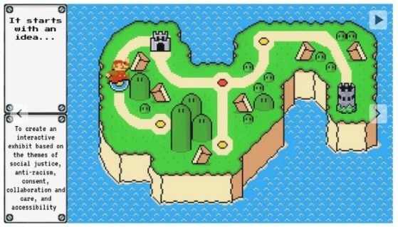 Screenshot of Mario video game map