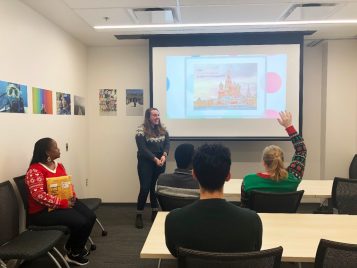 CGIS team presents First Steps to a group of students