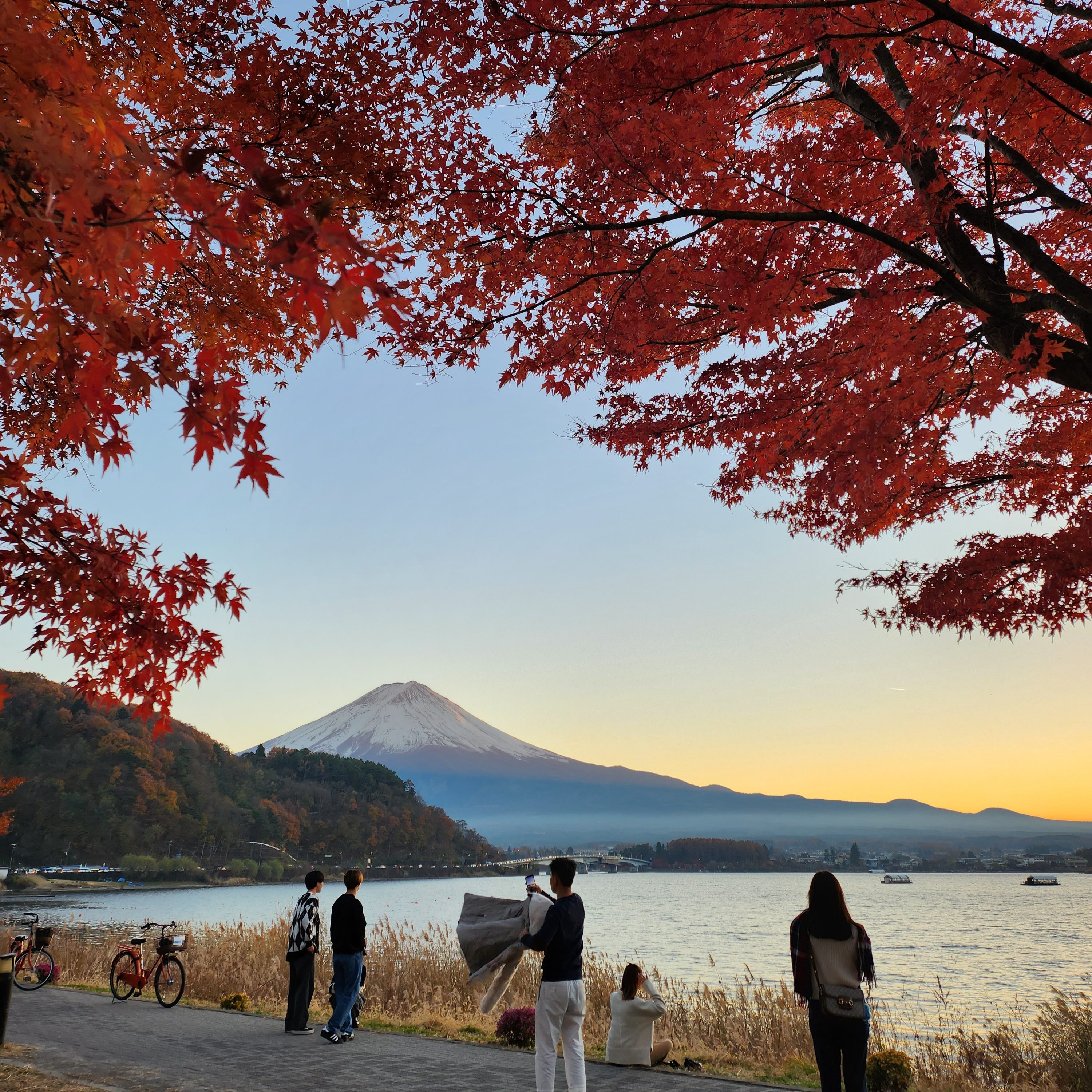 Image of mountain with a setting sun
