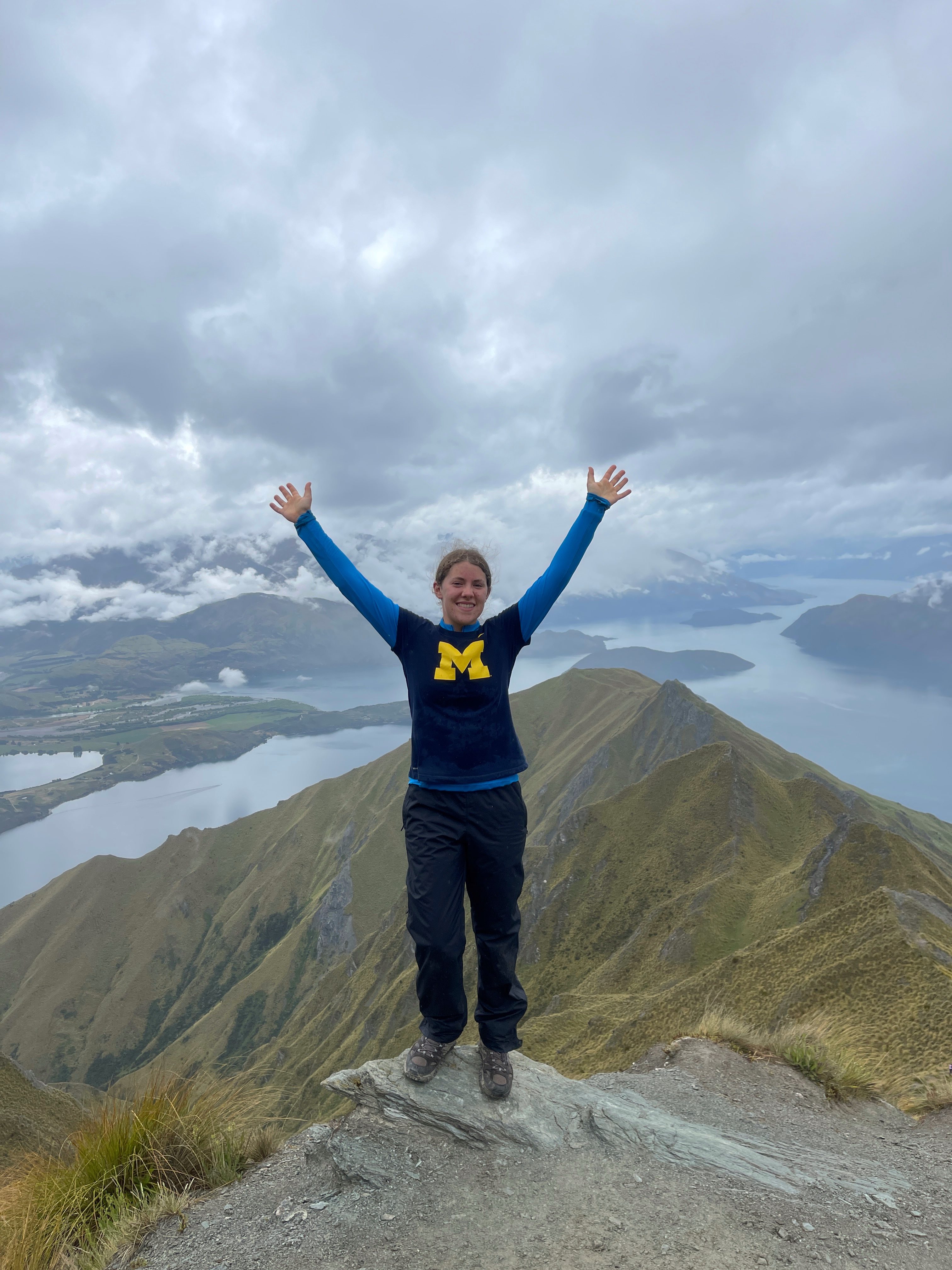 Kelsey on the way up Roy's Peak in Wanaka