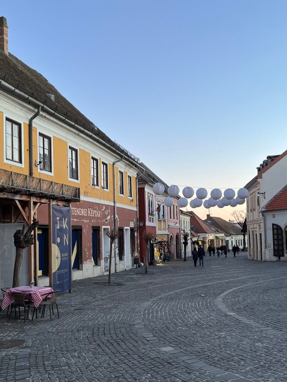 Street view in Szentendre, a 40 minute bus ride from Budapest.