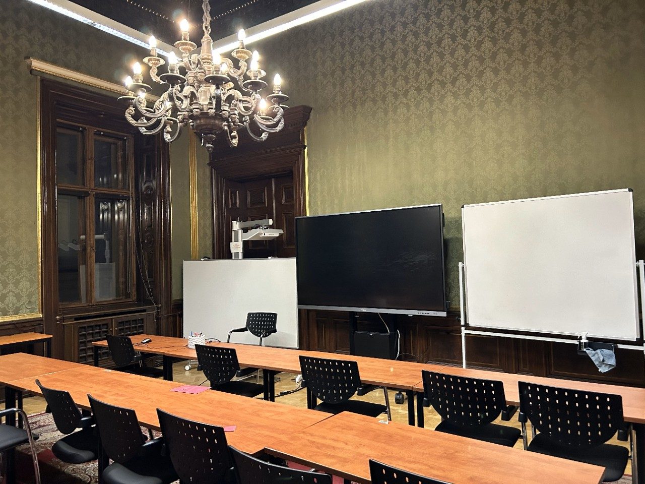 Classroom at the UPCES Prague study abroad center.