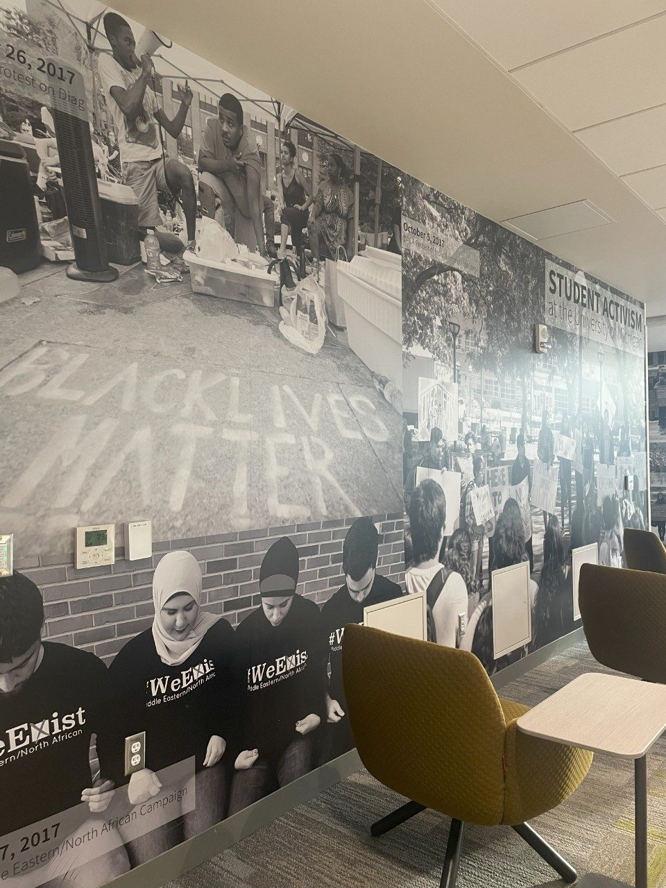 A lounge from U-M's Trotter Multicultural Center, where Faith goes to feel connected to her community.