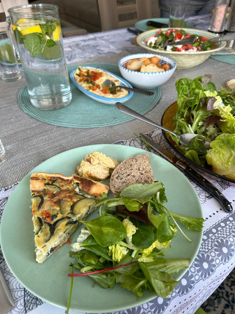Plate of food in Rafika and Guy's home
