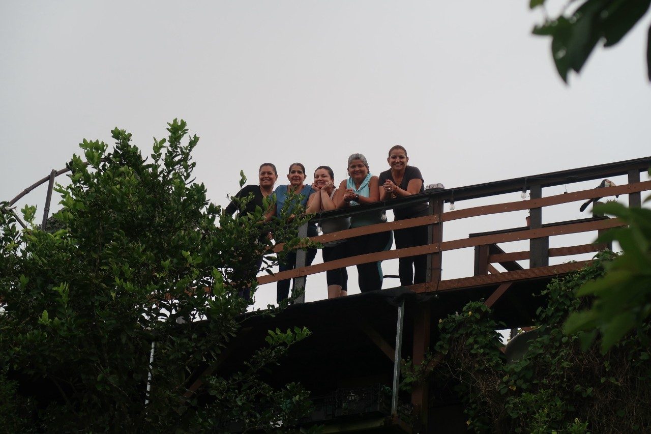 Cecelia's host mom and her friends in Turrialba, Costa Rica.