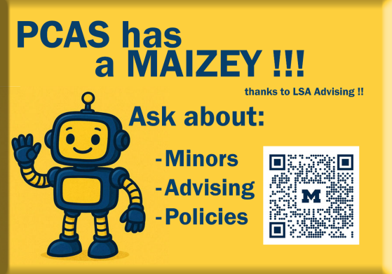 image of waving robot and link to AI advisor