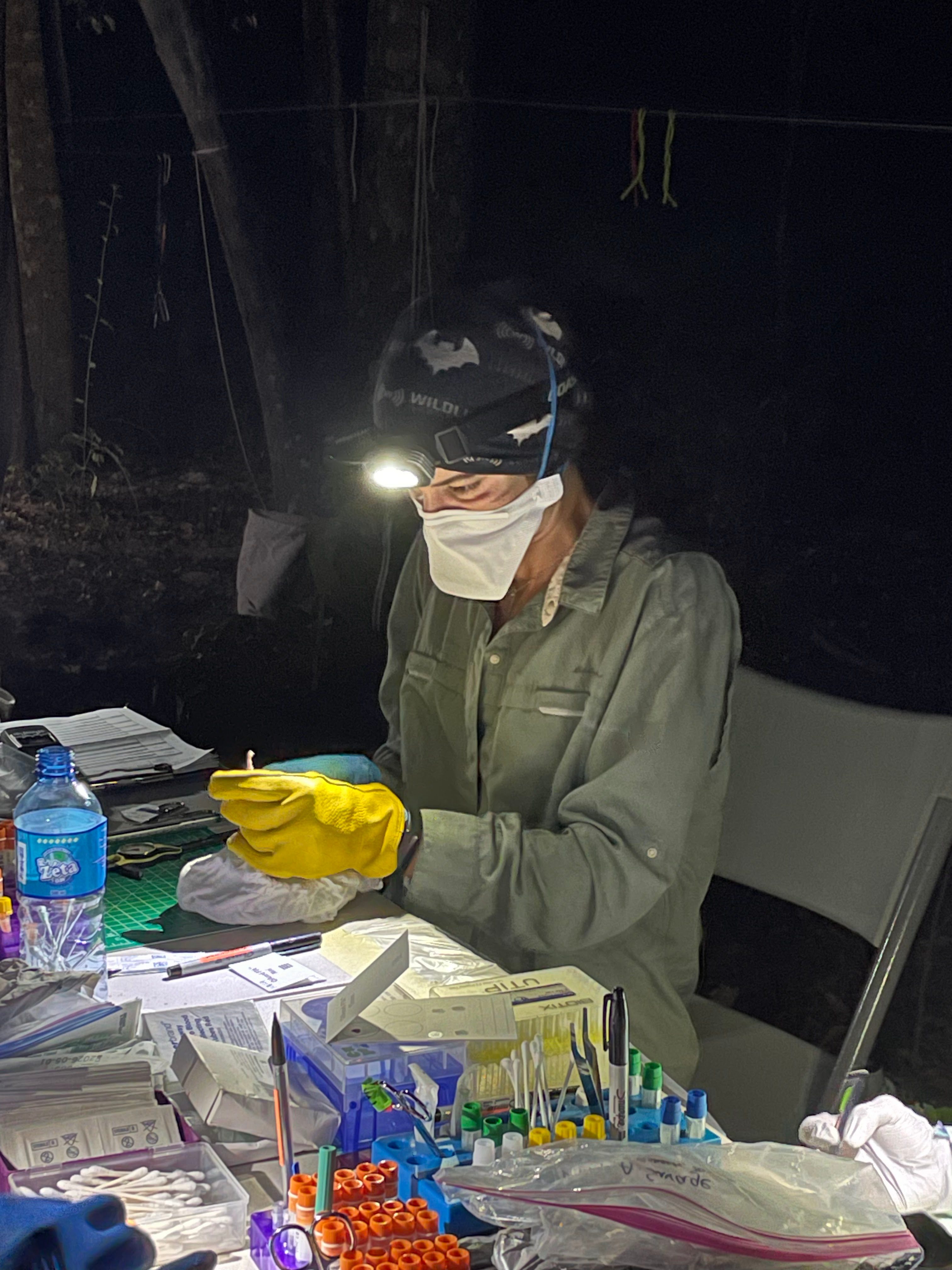 Student on field work