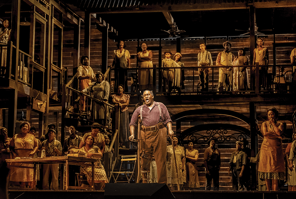 American baritone Eric Owens performs as part of the Metropolitan Opera’s 2019 production of Porgy and Bess. The Seattle Opera, where Professor Naomi André is a scholar in residence, performed the opera in 2018. (Jack Vartoogian / Getty Images)