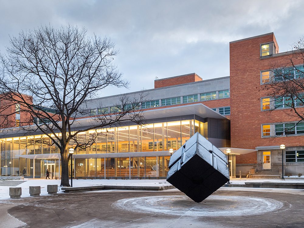 The cube outside of the LSA building