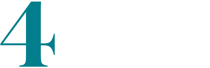 A stylized numeral 4.
