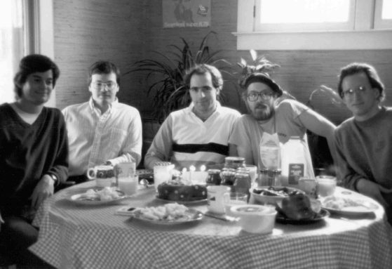 from left: Chris Stevens, Garry Davis, Martin Doettling, Jeff Vahlbusch, and Rob Bloomer in 1983