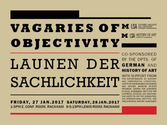 Vagaries of Objectivity / Launen der Sachlichkeit event infographic