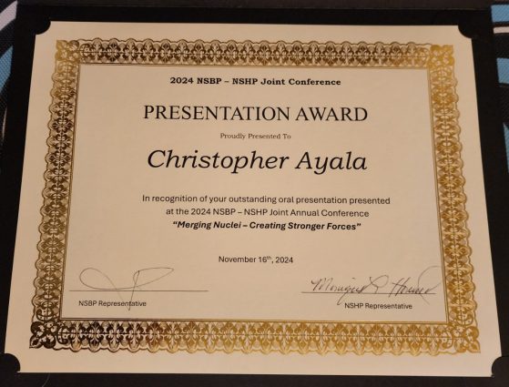 Christopher Ayala's Presentation Award
