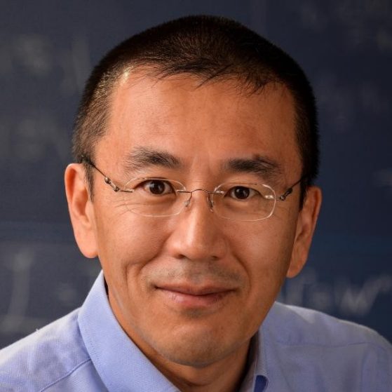 Professor Professor Hirosi Ooguri, the 2024 Ta-You Wu speaker in a blue button down shirt