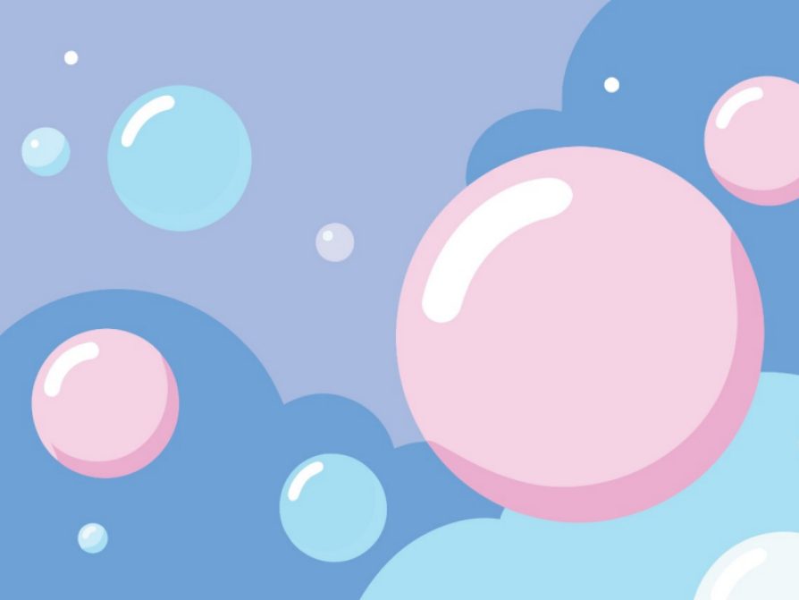Pink and Blue bubbles