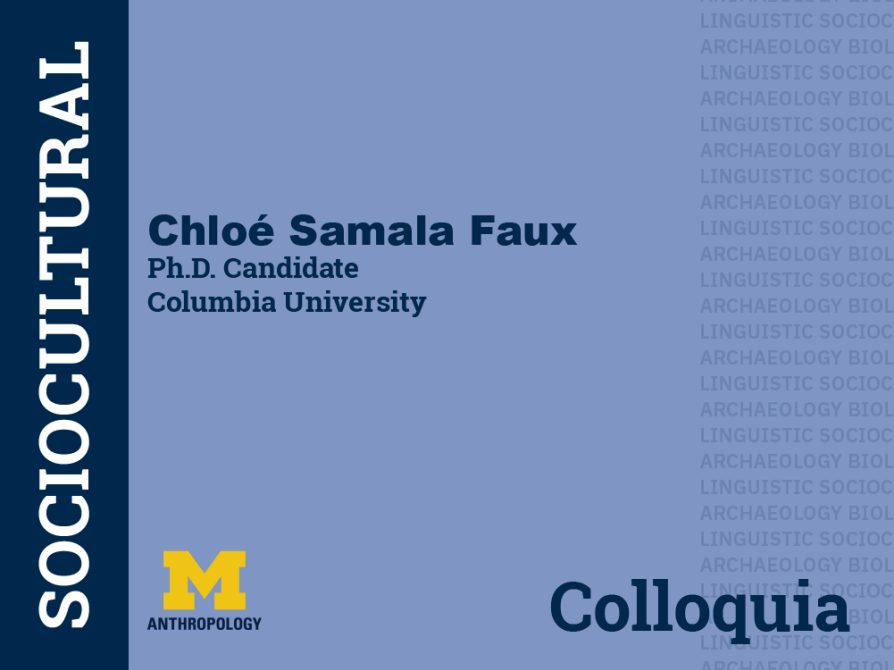 Sociocultural Anthropology Colloquium 