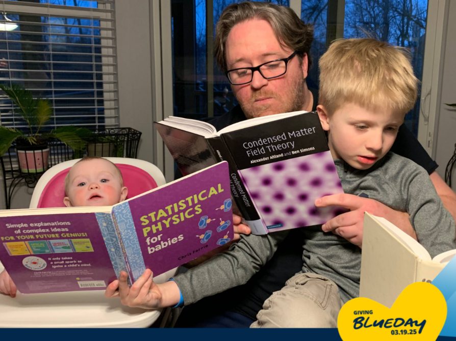 Kevin Wood reading to his kids.