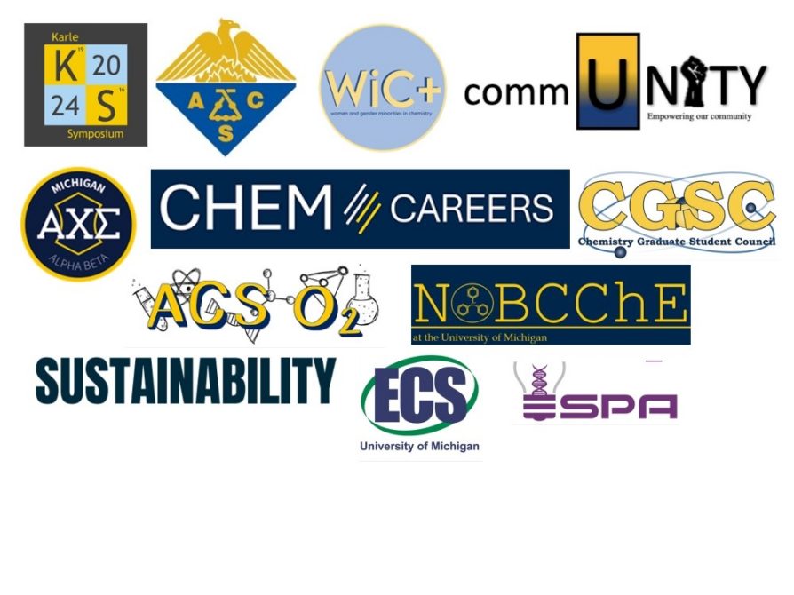 collage of logos of chemistry student groups