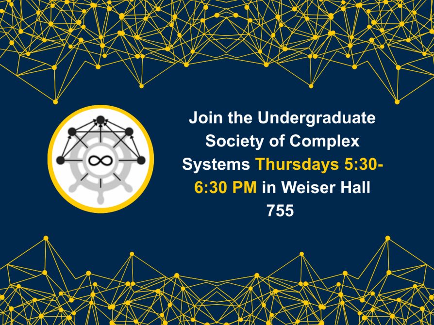 Join the Undergraduate Society of Complex Systems 