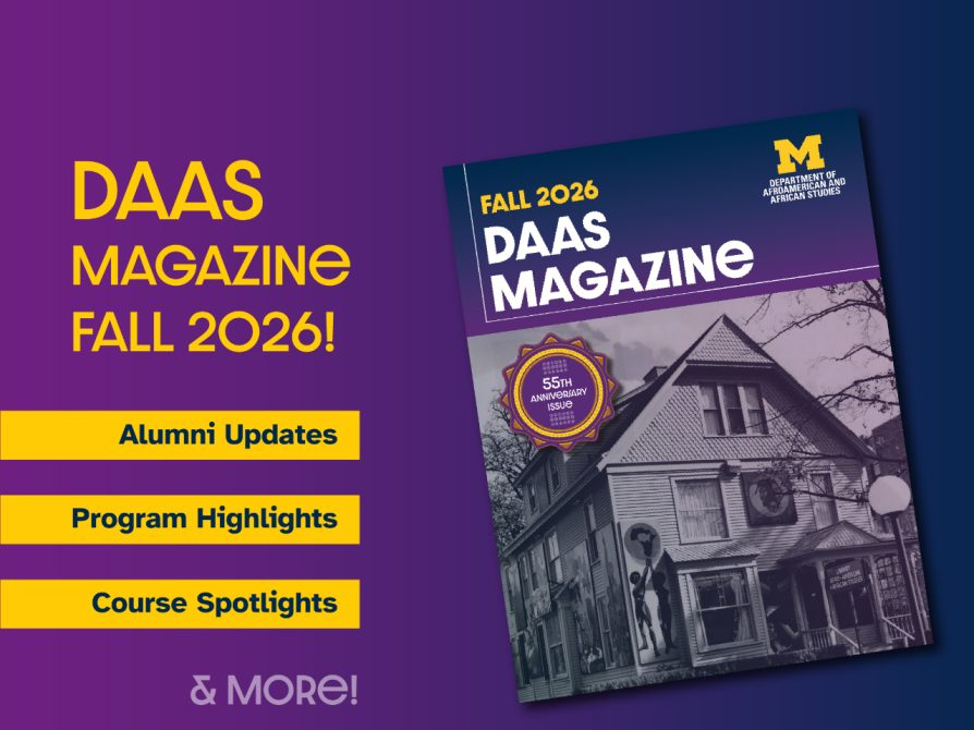 DAAS Magazine Fall 2026! Alumni updates, program highlights, course spotlights, and more! Image: magazine cover.