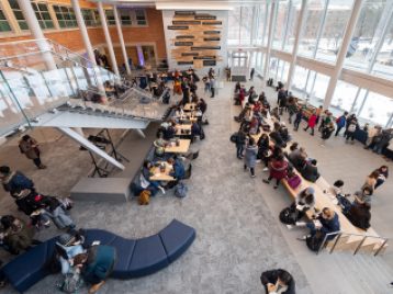 View of new LSA Building addition from above.