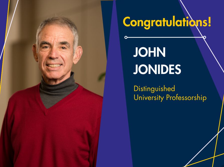 John Jonides Named Distinguished University Professor 