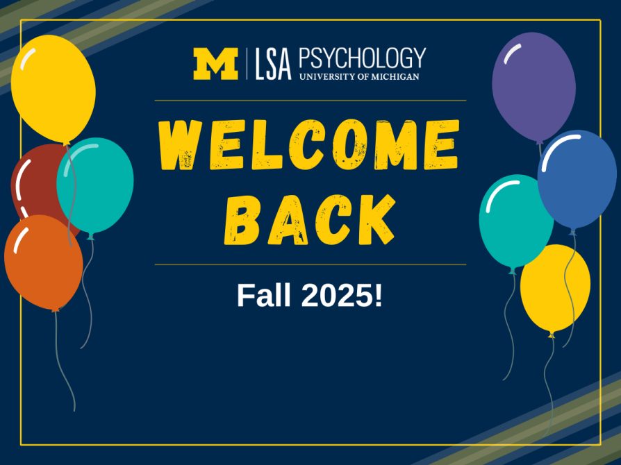 Welcome Back to the Department of Psychology! 