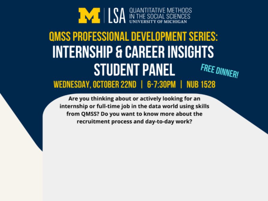 Learn about data-related internships from QMSS students (with free dinner)! 