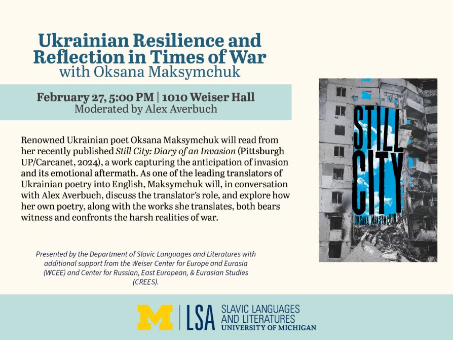 Ukrainian Resilience and Reflection in Times of War with Oksana Maksymchuk 