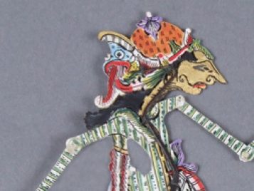 UMMA 47321w: Indonesian shadow puppet, Bartlett Collection 