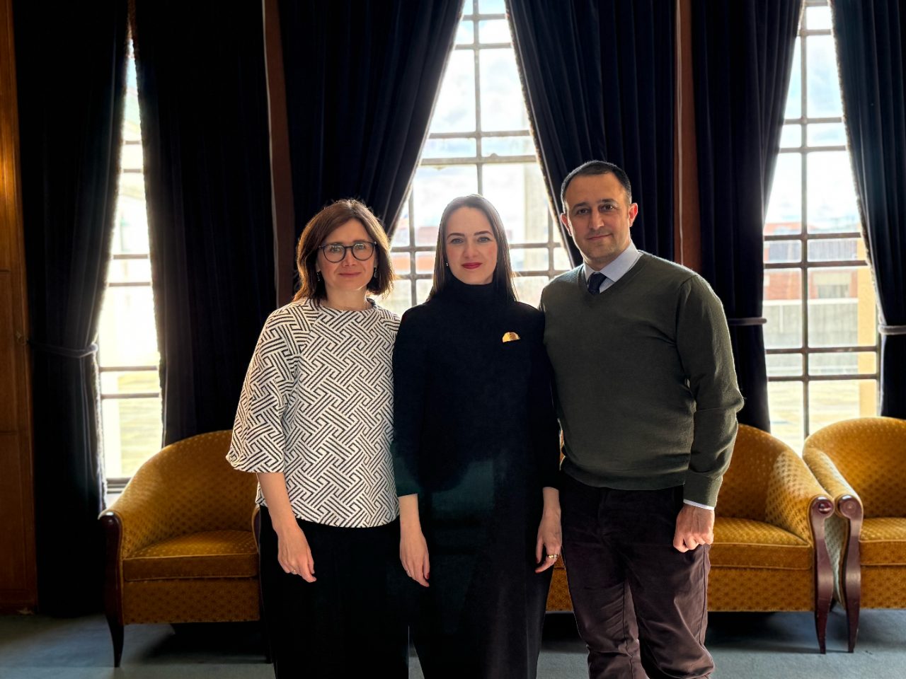 Matviichuk with WCEE Distinguished Fellow Joseph Sywenkyj and Natalia Sywenkyj.
