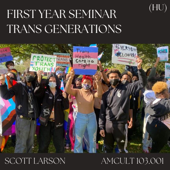 Trans Rights Individuals Holding Signs