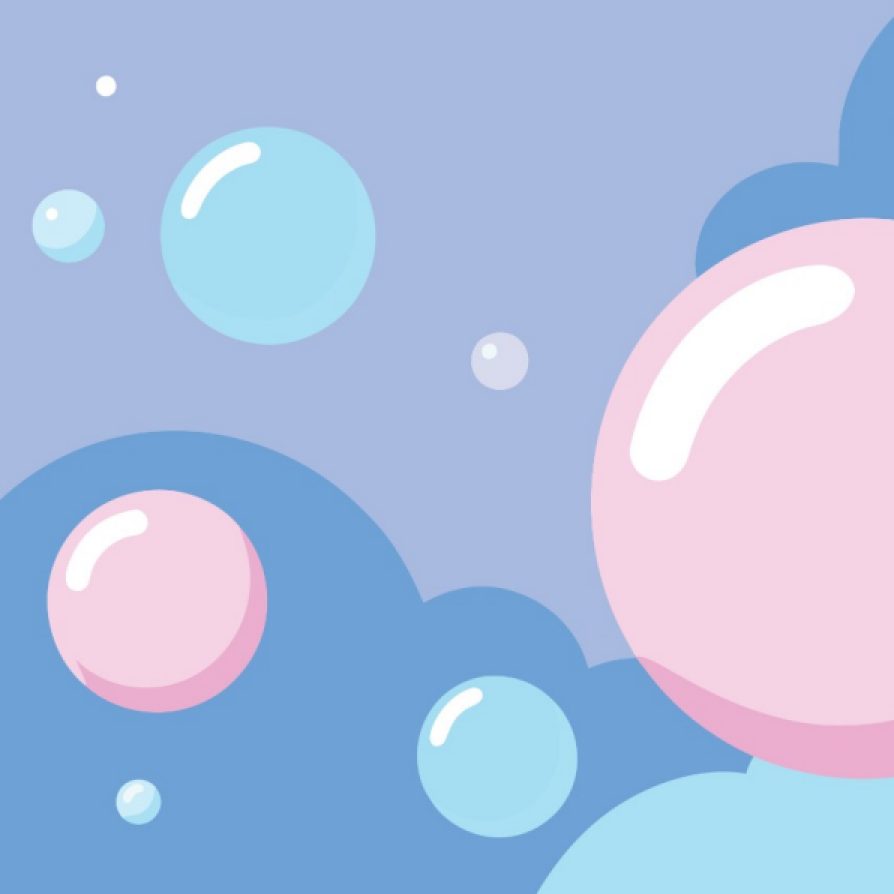 Pink and Blue Bubbles