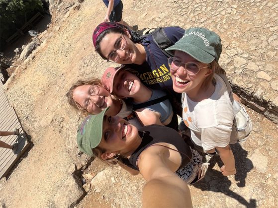 Pruette and 4 colleagues take a selfie at the site.