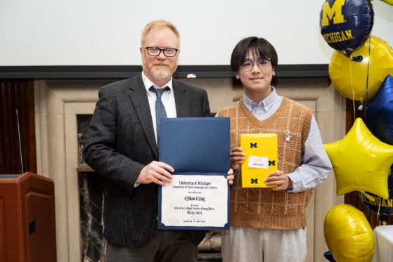Qihoa Liang with Dr. Brose