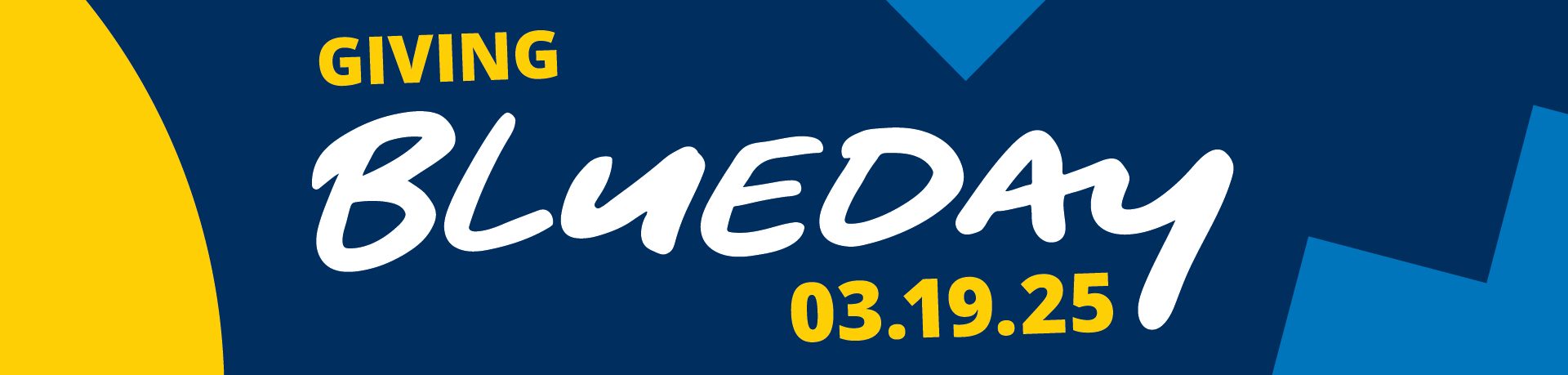 Giving Blueday date graphic