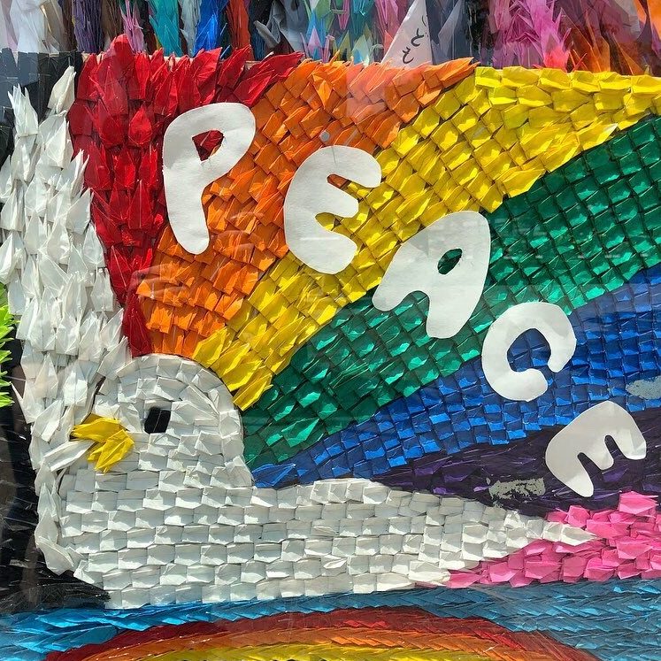 Peace dove origami in Hiroshima