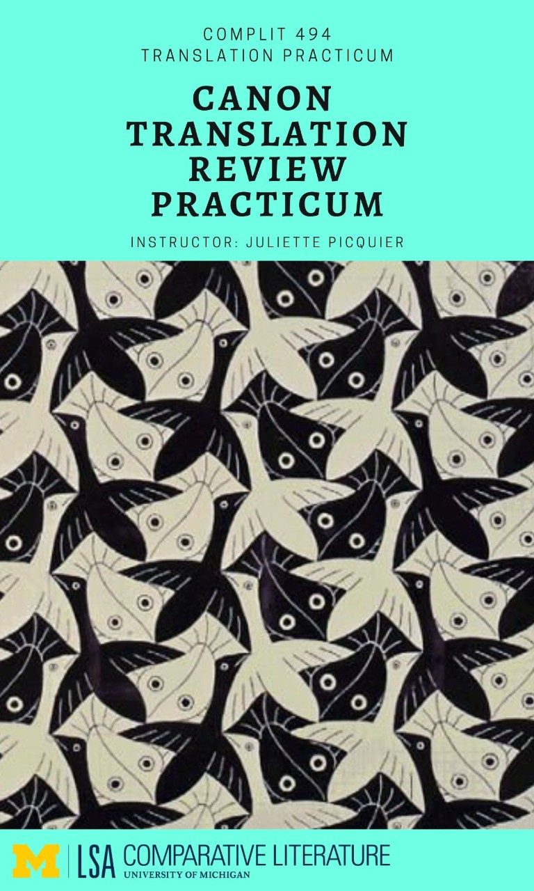 COMPLIT 494: Canon Translation review Practicum