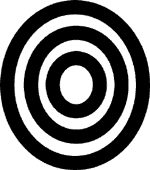 Three concentric circles