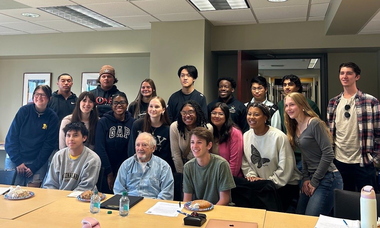 Ron Ginsburg sat with the class of AAS 104 students