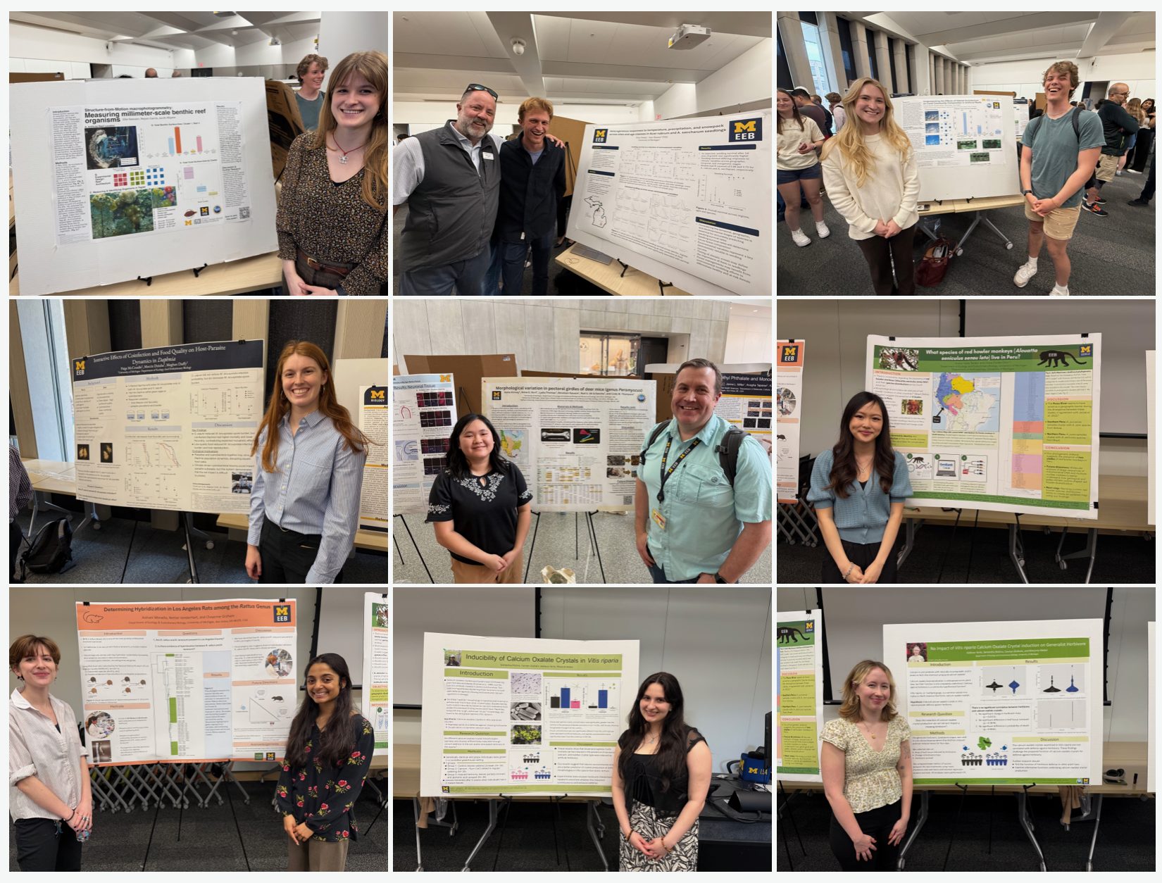 Students posing in front of their posters