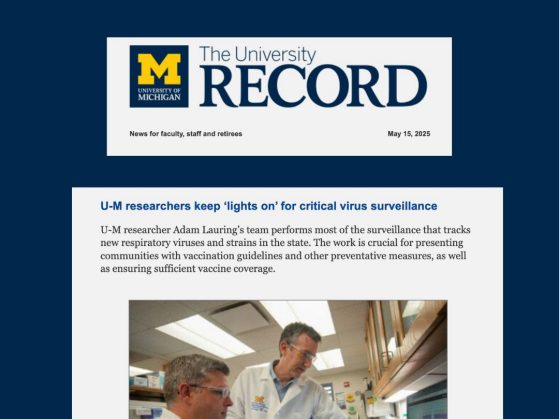 Screenshot of The Record article