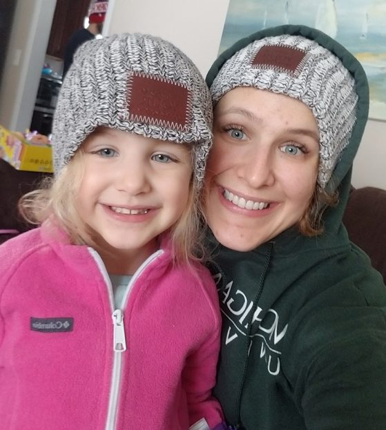 Amanda Kosnik and her daughter share some selfie smiles. 
